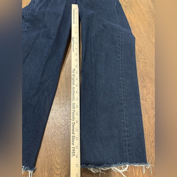 ASOS Back Cutout Dark Wash Blue Denim Jumpsuit Collared Sleeveless size 10 - Picture 8 of 16